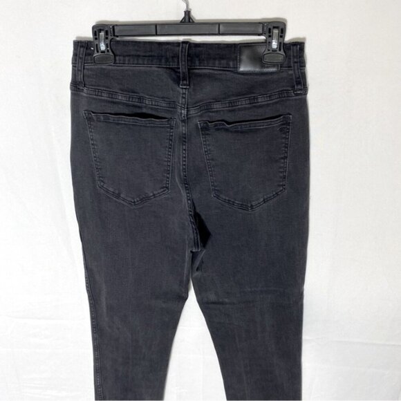 Madewell Washed Black Exposed Button Fly High Rise Skinny Jeans 29 - Picture 10 of 14